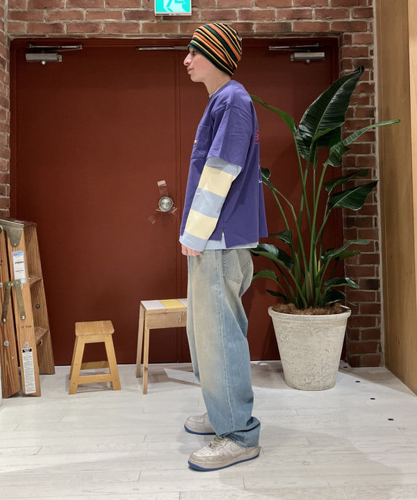 ディクソン 太陽さんの「BEAMS WOMEN｜マルチボーダー ワッチキャップ」を使ったコーディネート