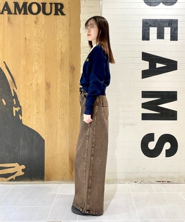 カタヤマ アヤさんの「BEAMS WOMEN｜オーバーダイ デニム パンツ」を使ったコーディネート