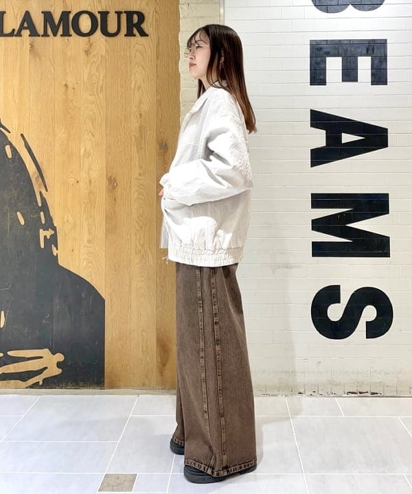 カタヤマ アヤさんの「BEAMS WOMEN｜オーバーダイ デニム パンツ」を使ったコーディネート