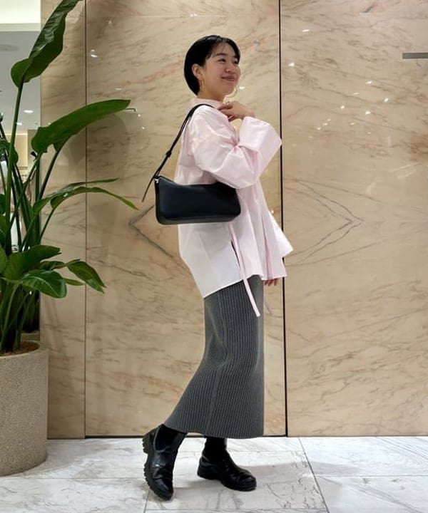 ゆうかさんの「BEAMS WOMEN｜AK+1 / ワッフルニット スカート」を使ったコーディネート