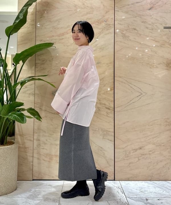 ゆうかさんの「BEAMS WOMEN｜AK+1 / ワッフルニット スカート」を使ったコーディネート