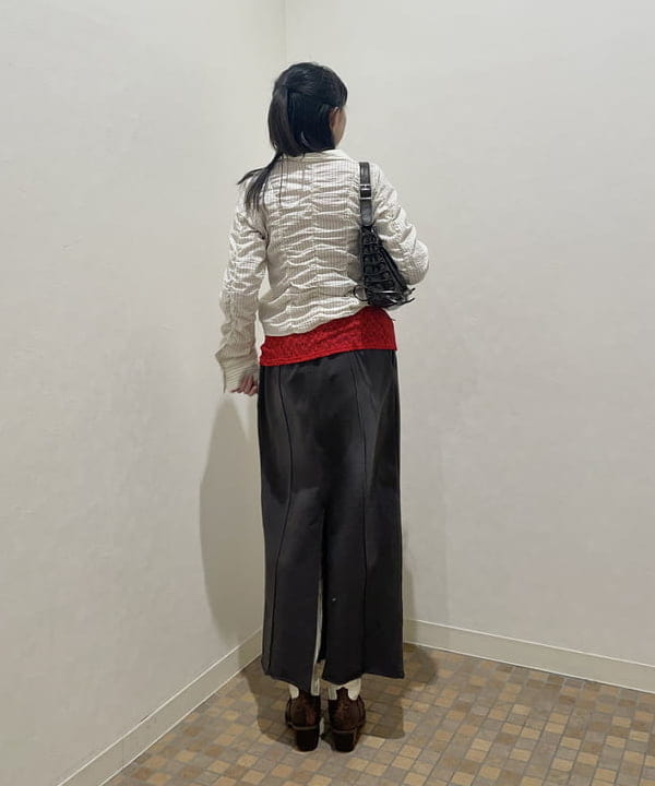 加歩さんの「BEAMS WOMEN｜ストライプ シャーリング ブラウス」を使ったコーディネート