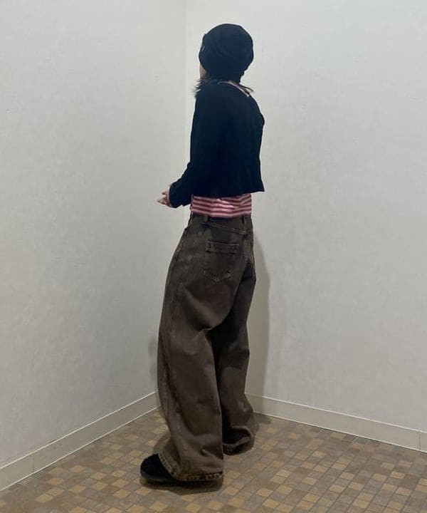 はるひむさんの「BEAMS WOMEN｜クロップド ジップ Vネック カーディガン」を使ったコーディネート