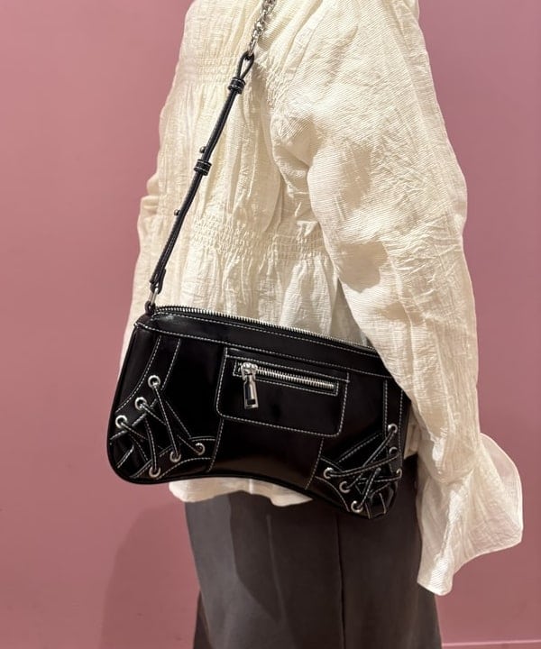 ここあさんの「BEAMS WOMEN｜レース アップ ミニ バッグ」を使ったコーディネート