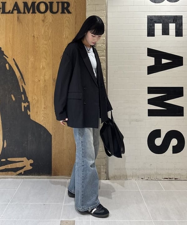 松田 陽茉莉さんの「BEAMS WOMEN｜4ボタン ダブル オーバーサイズ ジャケット」を使ったコーディネート