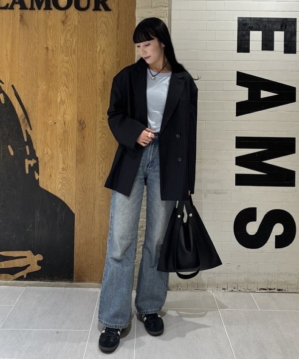 松田 陽茉莉さんの「BEAMS WOMEN｜4ボタン ダブル オーバーサイズ ジャケット」を使ったコーディネート