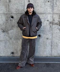 BEAMS（ビームス）フェイクレザー ライダースジャケット