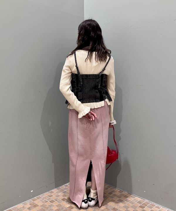 はやしあかねさんの「BEAMS WOMEN｜デニム ジップ ビスチェ」を使ったコーディネート