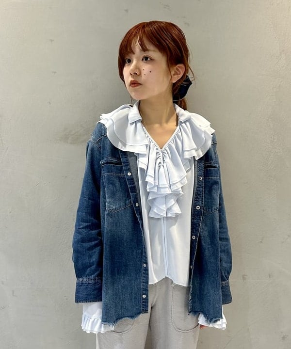 ナツハさんの「BEAMS WOMEN｜maturely / デニム リペア チェーン バッグ」を使ったコーディネート