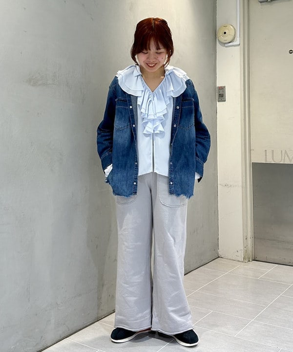 ナツハさんの「BEAMS WOMEN｜maturely / デニム リペア チェーン バッグ」を使ったコーディネート