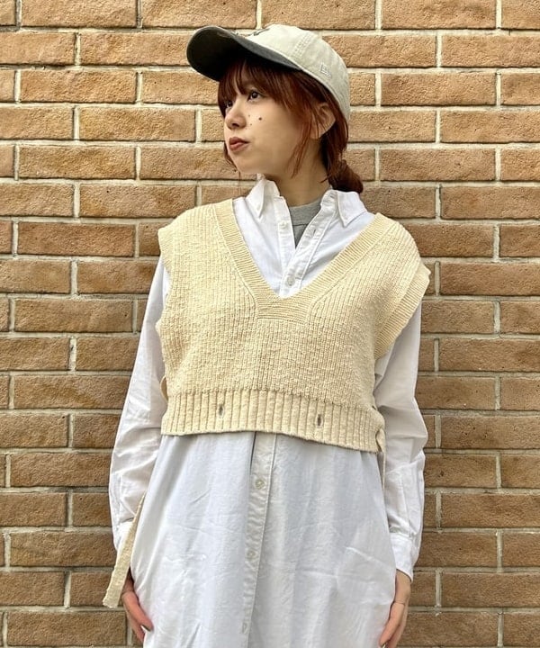 ナツハさんの「BEAMS WOMEN｜オックスフォード ボタンダウン ロングスリーブ シャツワンピース」を使ったコーディネート