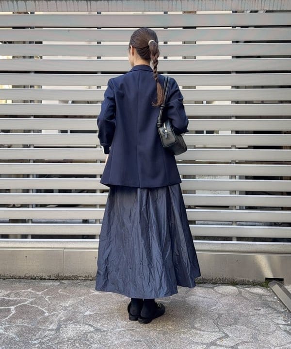 YUIさんの「BEAMS WOMEN｜ドライギャバジン ６ボタン ダブルジャケット」を使ったコーディネート