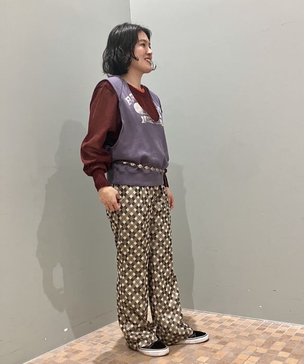 坂本 有佳子さんの「BEAMS WOMEN｜ポリエステル ジャカード パンツ」を使ったコーディネート
