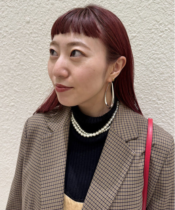 庭野 優紀さんの「BEAMS BOY / パールチョーカー セット」を使ったコーディネート