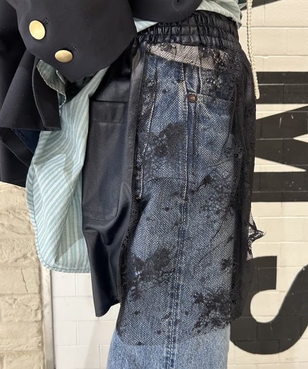 清水 彩乃さんの「BEAMS WOMEN｜maturely / トリコット シフォン レース ボクサー」を使ったコーディネート