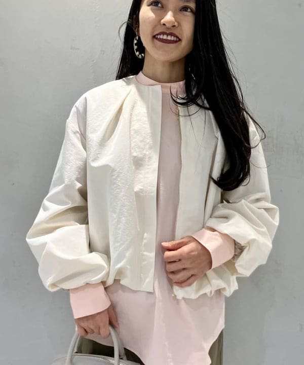 五十峯 さよさんの「BEAMS WOMEN｜コットンナイロン パフブルゾン」を使ったコーディネート