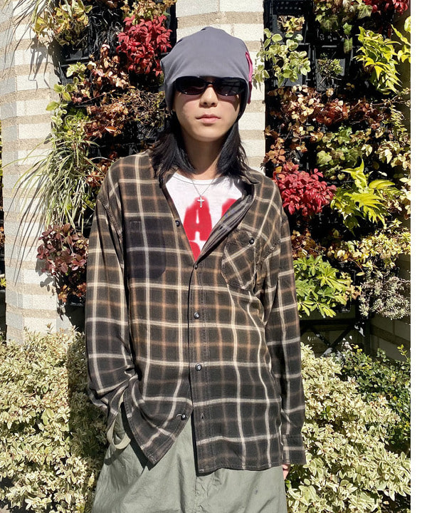 はるひむさんの「BEAMS WOMEN｜maturely / レーヨン ブリーチ チェック シャツ」を使ったコーディネート
