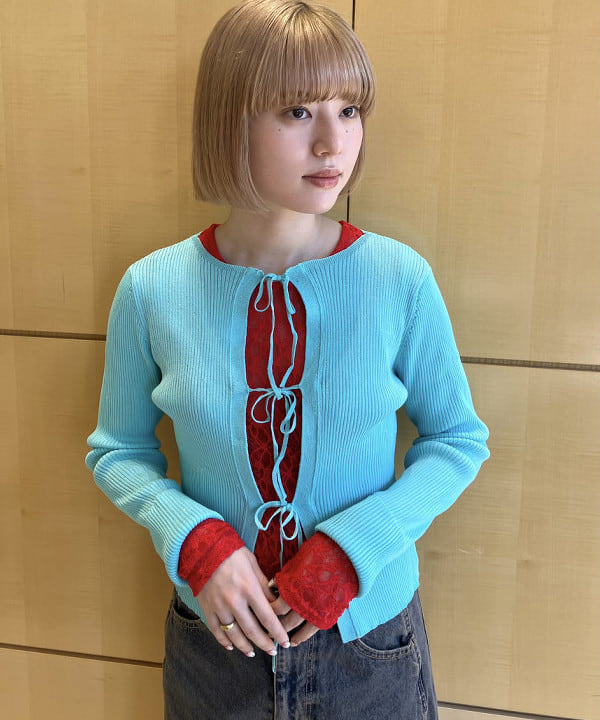 Hazukiさんの「BEAMS WOMEN｜ストレッチレース クルーネック Tシャツ」を使ったコーディネート