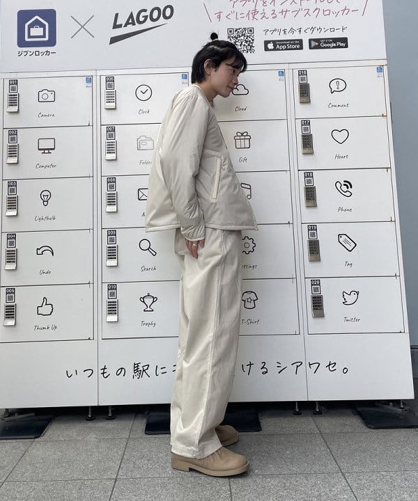 マツミヤさんの「BEAMS WOMEN｜DANTON / INSULATION COLLARLESS JACKET」を使ったコーディネート