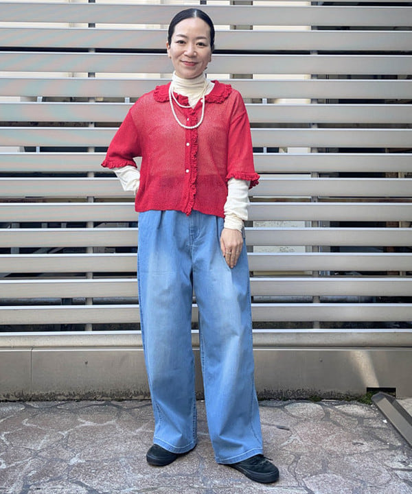 コウリキ　マミさんの「BEAMS WOMEN｜【別注】GRAMICCI / ワイド デニム 25SS」を使ったコーディネート