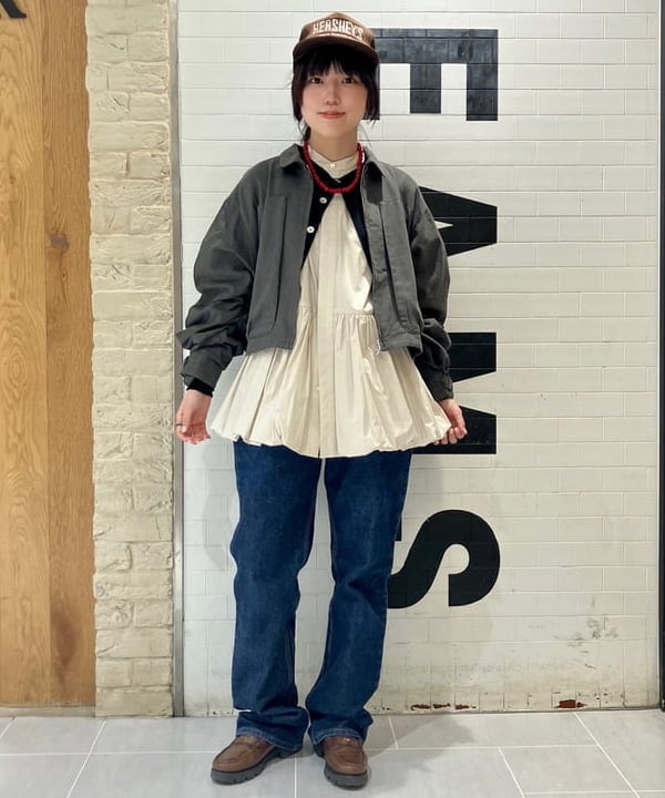 小原 もこさんの「BEAMS WOMEN｜maturely / バルーン ギャザー ブルゾン」を使ったコーディネート