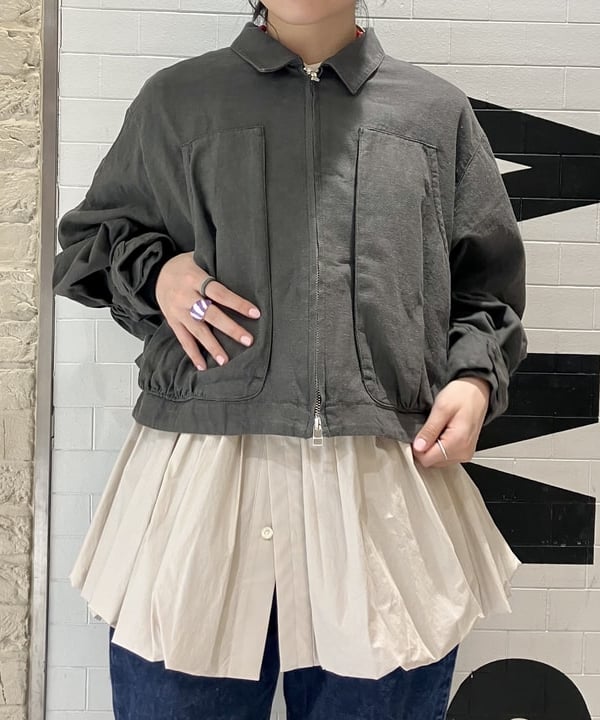 小原 もこさんの「BEAMS WOMEN｜maturely / バルーン ギャザー ブルゾン」を使ったコーディネート
