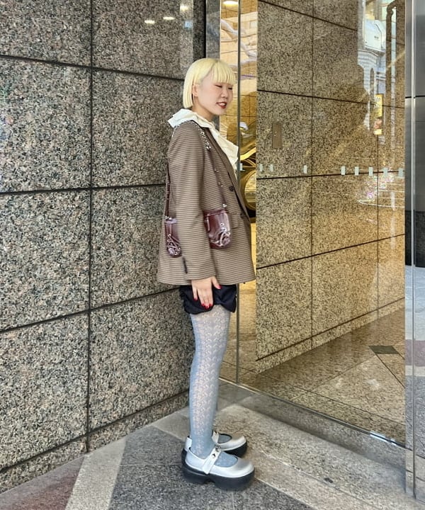 あさひさんの「BEAMS WOMEN｜レース アップ ミニ バッグ」を使ったコーディネート