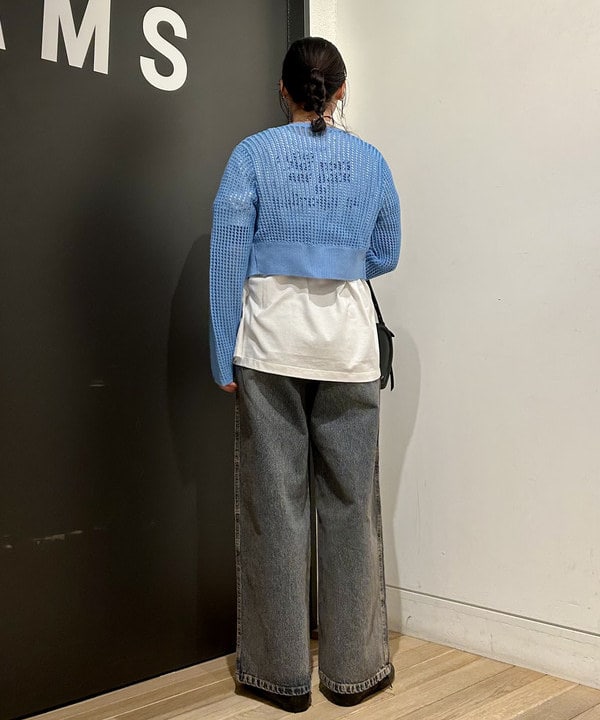 早川 萌子さんの「BEAMS WOMEN｜メッシュフロントホック カーディガン」を使ったコーディネート