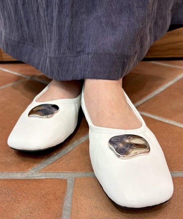 はっとりさんの「BEAMS WOMEN｜RBS / シャーリング バレエ シューズ」を使ったコーディネート