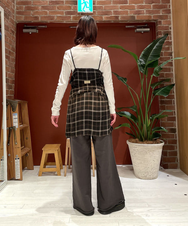 中江梨々香さんの「BEAMS WOMEN｜maturely / レーヨン ブリーチ チェック シャツ」を使ったコーディネート