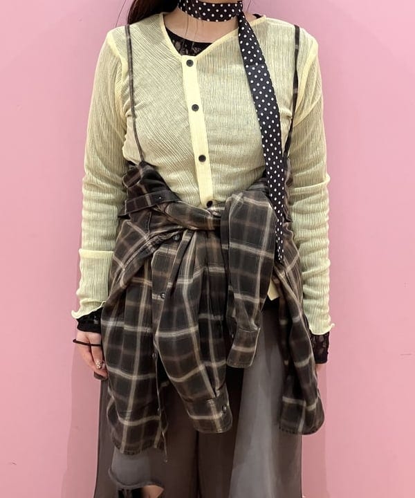 晶さんの「BEAMS WOMEN｜maturely / シアー シャーリング カーディガン」を使ったコーディネート