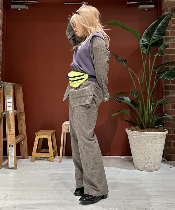 竹村 澄玲さんの「BEAMS WOMEN｜ストライプ チェック スラックス」を使ったコーディネート