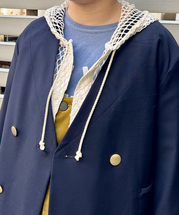 Kyooka Sayakaさんの「BEAMS WOMEN｜maturely / ダブル ブレステッド ノーカラー チェンジ ボタン ジャケット」を使ったコーディネート