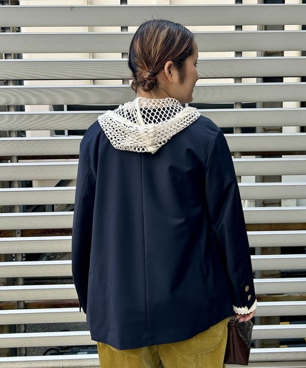 Kyooka Sayakaさんの「BEAMS WOMEN｜maturely / ダブル ブレステッド ノーカラー チェンジ ボタン ジャケット」を使ったコーディネート