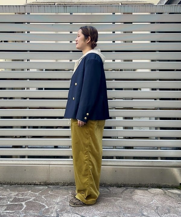 Kyooka Sayakaさんの「BEAMS WOMEN｜maturely / ダブル ブレステッド ノーカラー チェンジ ボタン ジャケット」を使ったコーディネート