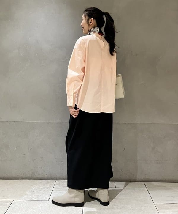 nodokaさんの「BEAMS WOMEN｜テトロンコットン スタンドカラー シャツ」を使ったコーディネート