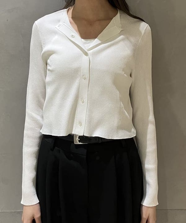nodokaさんの「BEAMS WOMEN｜18G リブ クルーネック カーディガン」を使ったコーディネート