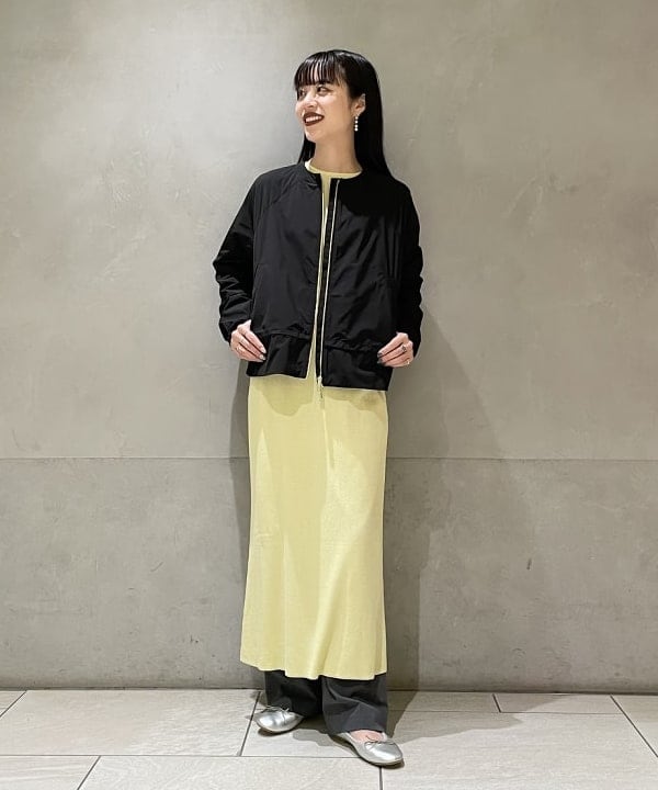 高木 菜央さんの「BEAMS WOMEN｜コットンアセテート フレアスリーブ ワンピース」を使ったコーディネート