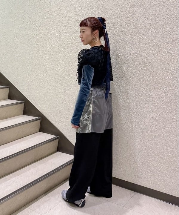 庭野 優紀さんの「maturely / トリコット シフォン レース ボクサー」を使ったコーディネート