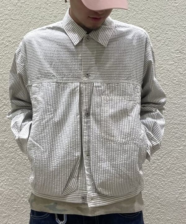 Lazzyさんの「シアサッカー バルーン Gジャケット」を使ったコーディネート
