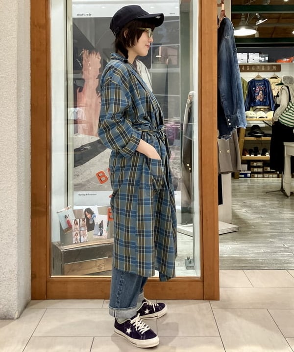 小原 もこさんの「BEAMS WOMEN｜【別注】orSlow / No.8 DENIM NEW」を使ったコーディネート