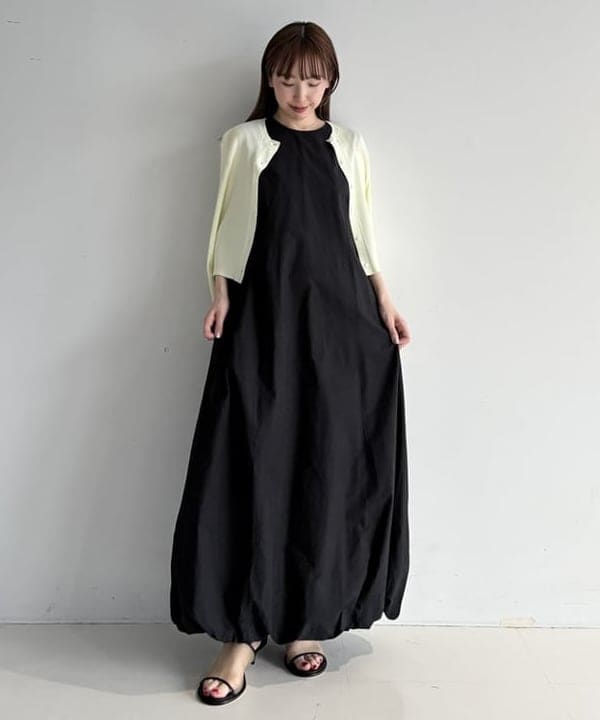 makita mikaさんの「BEAMS WOMEN｜【別注】ne Quittez pas / ポプリン バルーン ワンピース」を使ったコーディネート