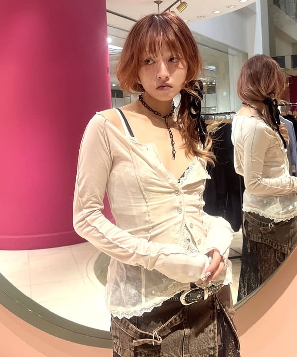 コスゲさんの「BEAMS WOMEN｜レース 2way マーメイド スカート」を使ったコーディネート