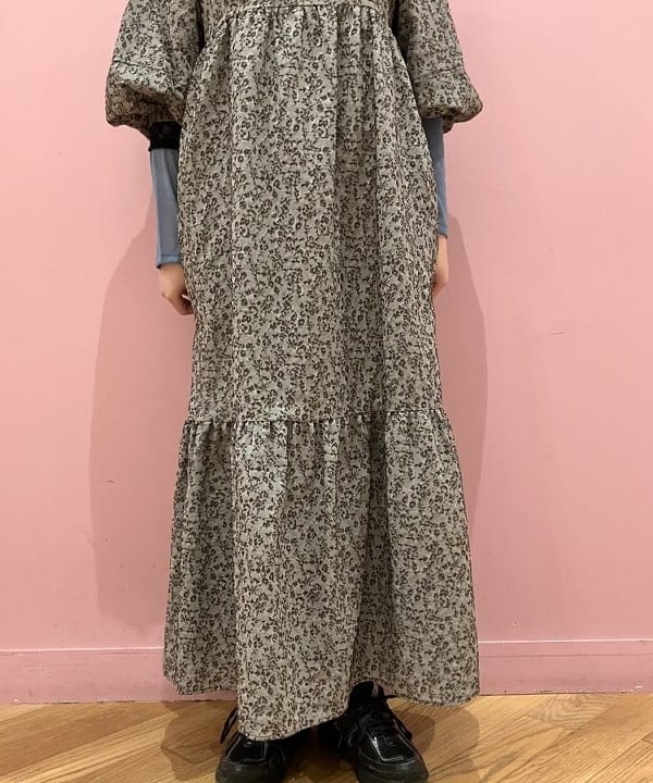 晶さんの「BEAMS WOMEN｜RBS / ティアード スクエアネック ワンピース」を使ったコーディネート