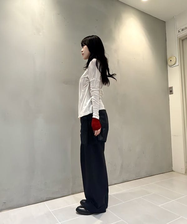 須賀さんの「BEAMS WOMEN｜maturely / トリコット シフォン レース ボクサー」を使ったコーディネート