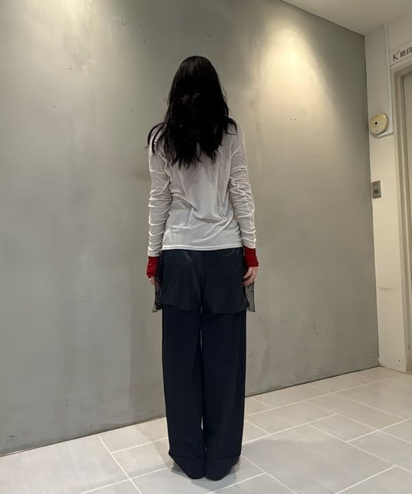 須賀さんの「BEAMS WOMEN｜maturely / トリコット シフォン レース ボクサー」を使ったコーディネート