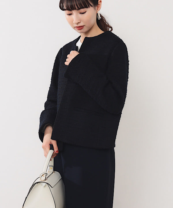 shibataさんの「BEAMS WOMEN｜ツイード クルーネック ジャケット＊」を使ったコーディネート