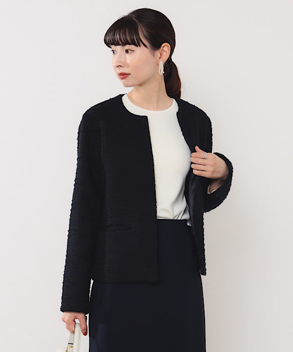 shibataさんの「BEAMS WOMEN｜ツイード クルーネック ジャケット＊」を使ったコーディネート