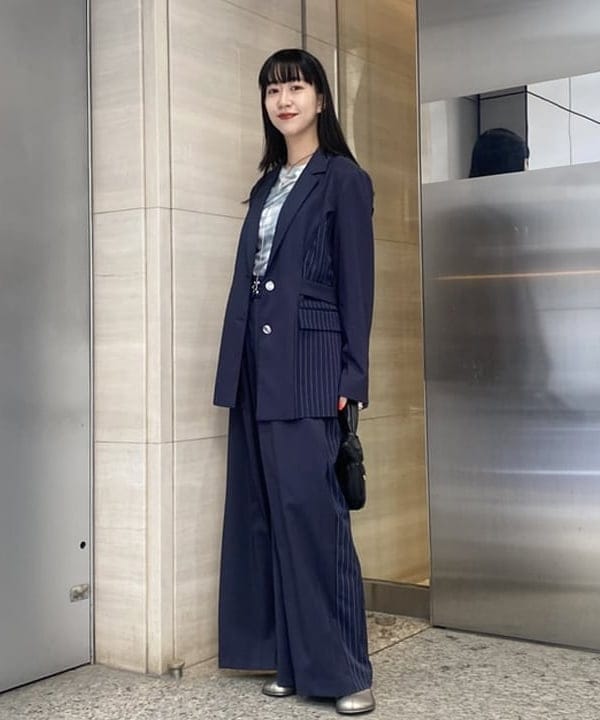 マツド ユメカさんの「BEAMS WOMEN｜RBS / シアー ドット プリント Tシャツ」を使ったコーディネート