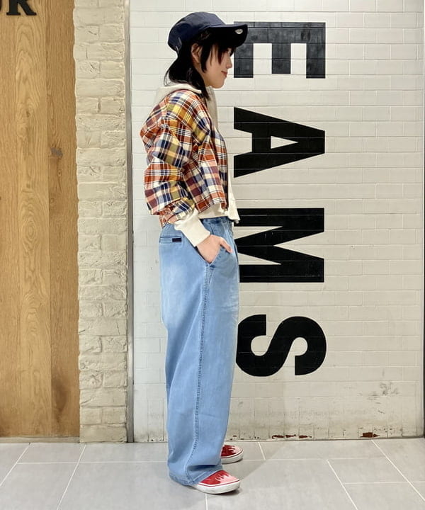 小原 もこさんの「BEAMS WOMEN｜マドラス チェック ブルゾン」を使ったコーディネート